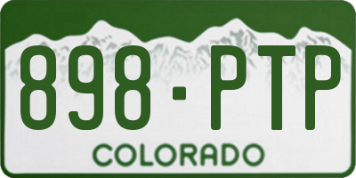 CO license plate 898PTP