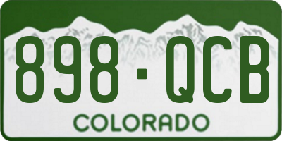 CO license plate 898QCB