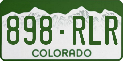 CO license plate 898RLR