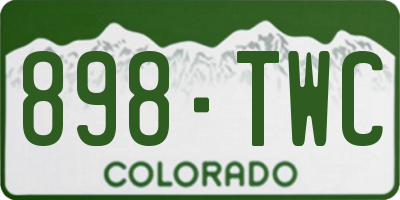 CO license plate 898TWC