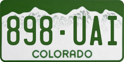 CO license plate 898UAI