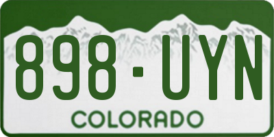 CO license plate 898UYN