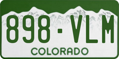 CO license plate 898VLM