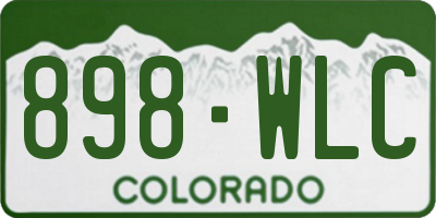 CO license plate 898WLC
