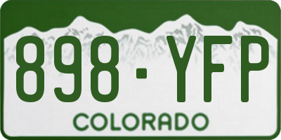 CO license plate 898YFP