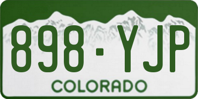 CO license plate 898YJP