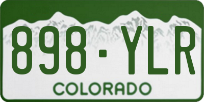 CO license plate 898YLR