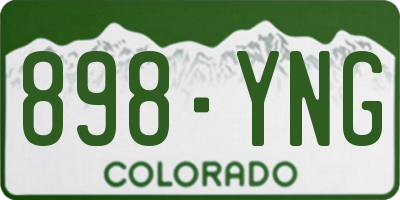 CO license plate 898YNG