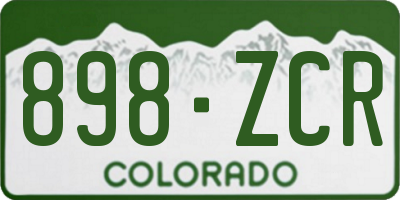 CO license plate 898ZCR