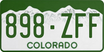 CO license plate 898ZFF