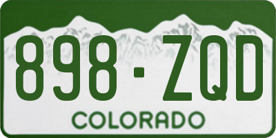 CO license plate 898ZQD