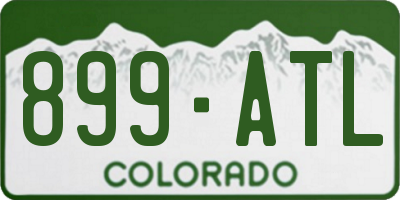 CO license plate 899ATL