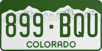 CO license plate 899BQU