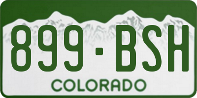 CO license plate 899BSH
