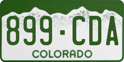 CO license plate 899CDA