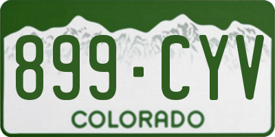 CO license plate 899CYV