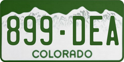 CO license plate 899DEA