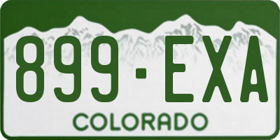 CO license plate 899EXA