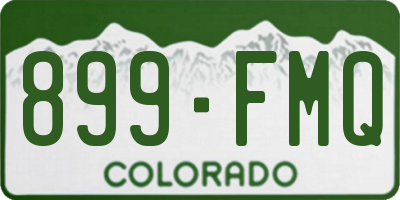 CO license plate 899FMQ