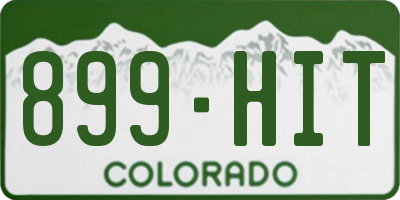 CO license plate 899HIT