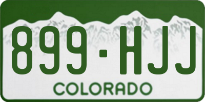 CO license plate 899HJJ