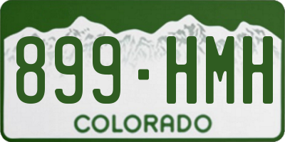CO license plate 899HMH
