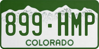 CO license plate 899HMP