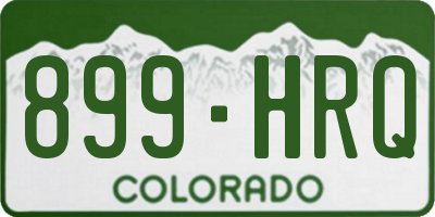 CO license plate 899HRQ