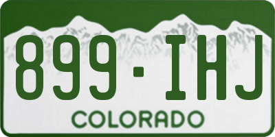 CO license plate 899IHJ