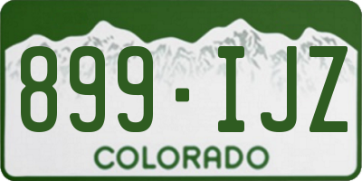 CO license plate 899IJZ