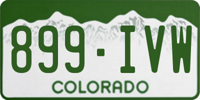 CO license plate 899IVW