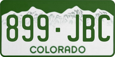 CO license plate 899JBC