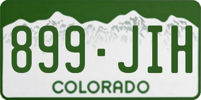 CO license plate 899JIH