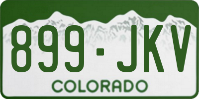 CO license plate 899JKV