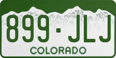 CO license plate 899JLJ