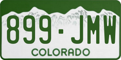 CO license plate 899JMW