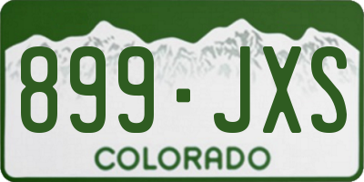 CO license plate 899JXS