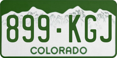 CO license plate 899KGJ