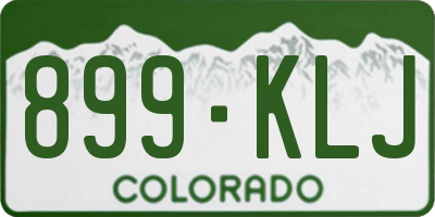 CO license plate 899KLJ