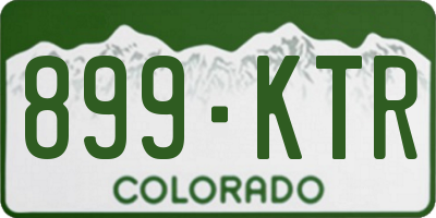 CO license plate 899KTR