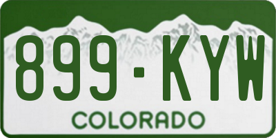 CO license plate 899KYW