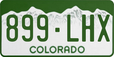 CO license plate 899LHX