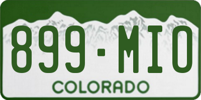 CO license plate 899MIO