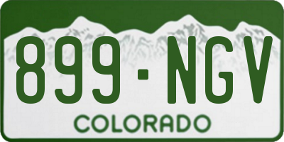 CO license plate 899NGV