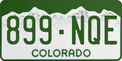 CO license plate 899NQE
