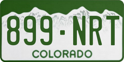 CO license plate 899NRT