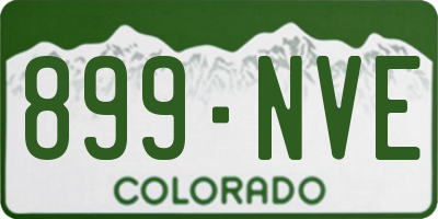 CO license plate 899NVE