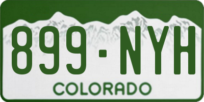 CO license plate 899NYH