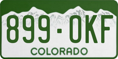 CO license plate 899OKF