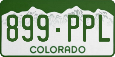 CO license plate 899PPL